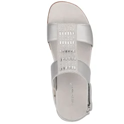 Easy Spirit Hazel Flat Sandals Silver