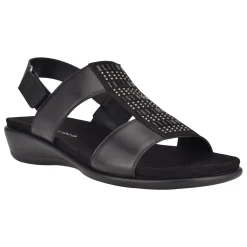 Easy Spirit Hazel Flat Sandals Black