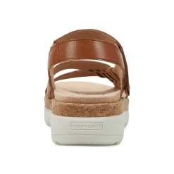 New Easy Spirit Ilena Platform Sandals Brown