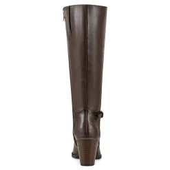 Discount Easy Spirit Imani Block Heel Boots BrownLeather