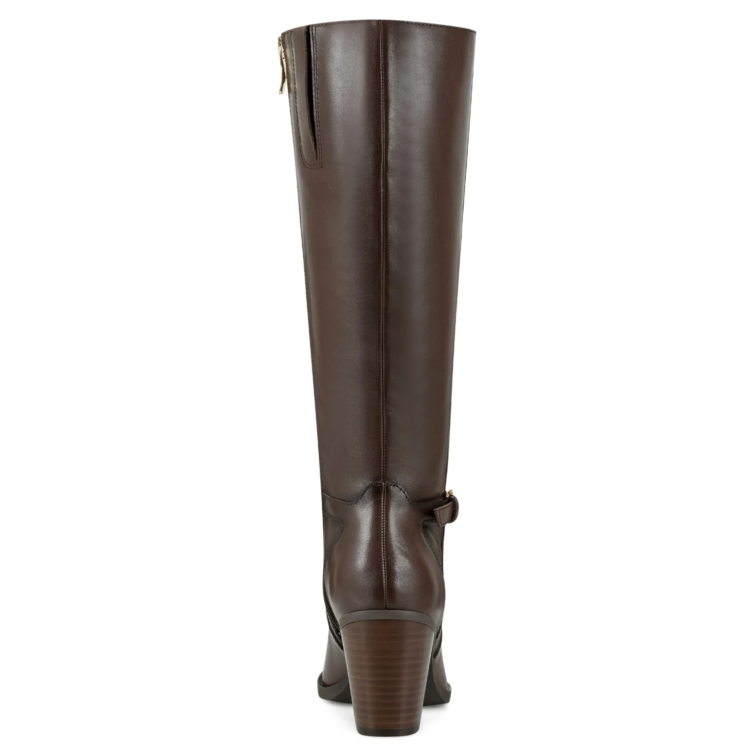 Discount Easy Spirit Imani Block Heel Boots BrownLeather