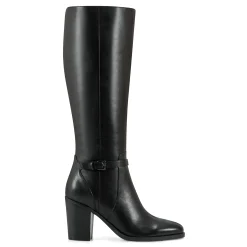 Sale Easy Spirit Imani Block Heel Boots BlackLeather