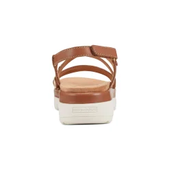New Easy Spirit Ivani Platform Sandals BrownLeather