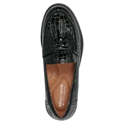 Discount Easy Spirit Janelle Casual Loafers BlackLeatherCroco