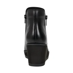 Sale Easy Spirit Jayda Casual Wedge Booties BlackLeather