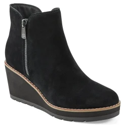 Clearance Easy Spirit Jayda Casual Wedge Booties BlackSuede