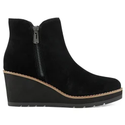 Clearance Easy Spirit Jayda Casual Wedge Booties BlackSuede
