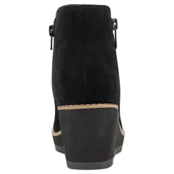 Clearance Easy Spirit Jayda Casual Wedge Booties BlackSuede