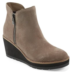 Best Easy Spirit Jayda Casual Wedge Booties TaupeSuede