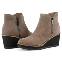 Best Easy Spirit Jayda Casual Wedge Booties TaupeSuede