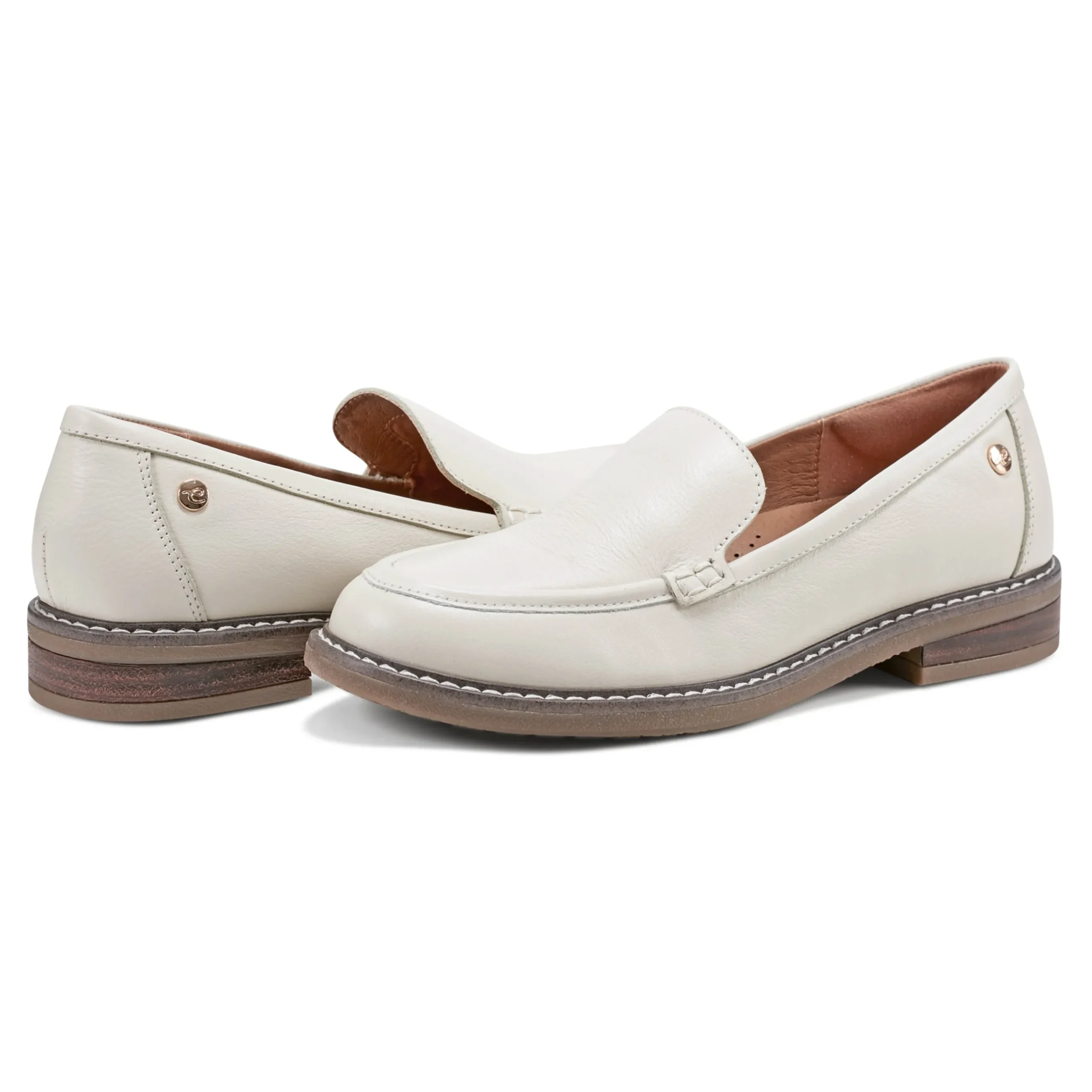 Hot Easy Spirit Jaylin Casual Loafers IvoryLeather