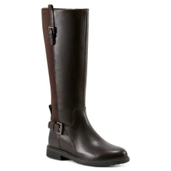 Hot Easy Spirit Jema Tall Shaft Casual Boots DarkBrownLeather