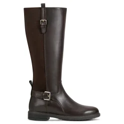Hot Easy Spirit Jema Tall Shaft Casual Boots DarkBrownLeather
