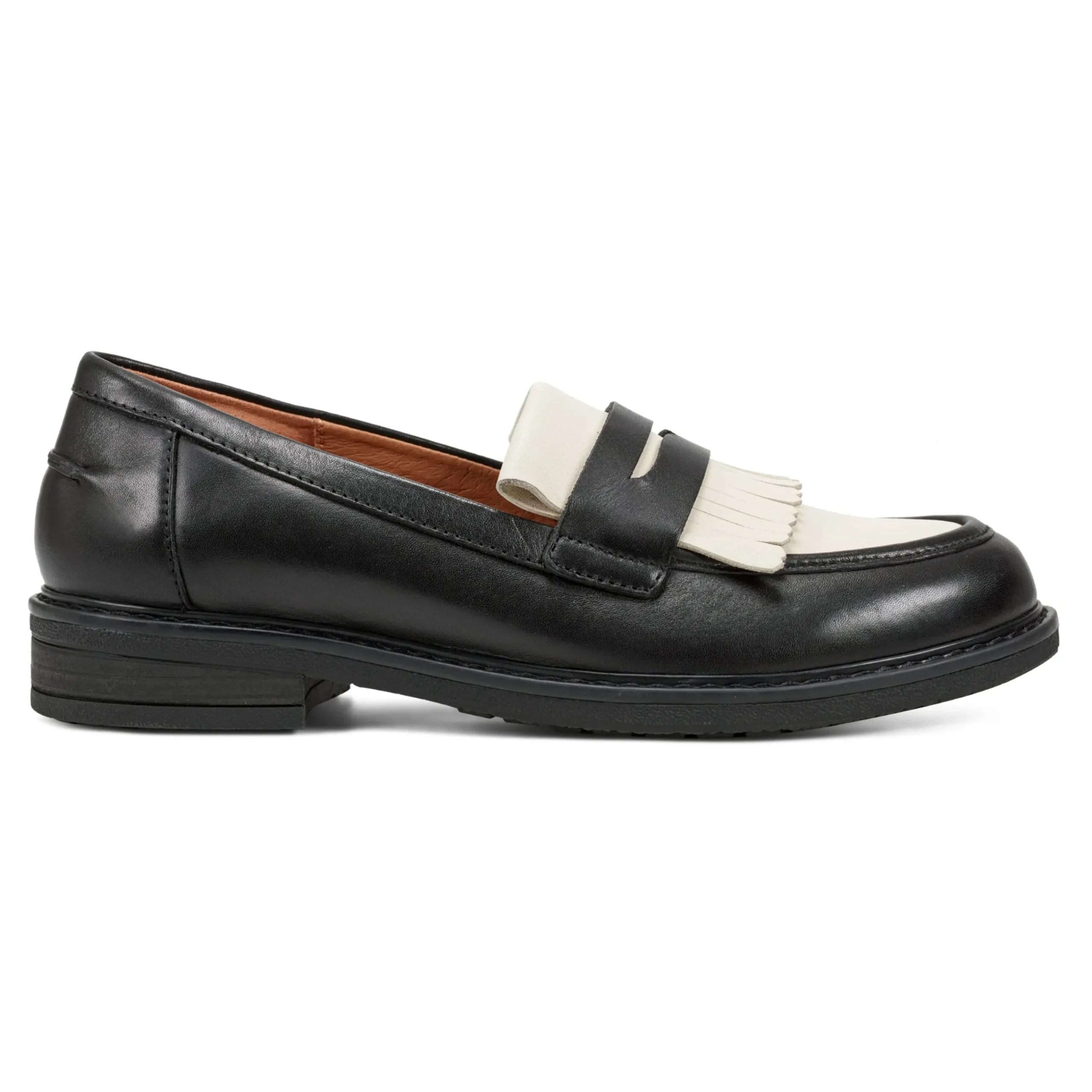 Discount Easy Spirit Jett Penny Loafers Black/IvoryLeather