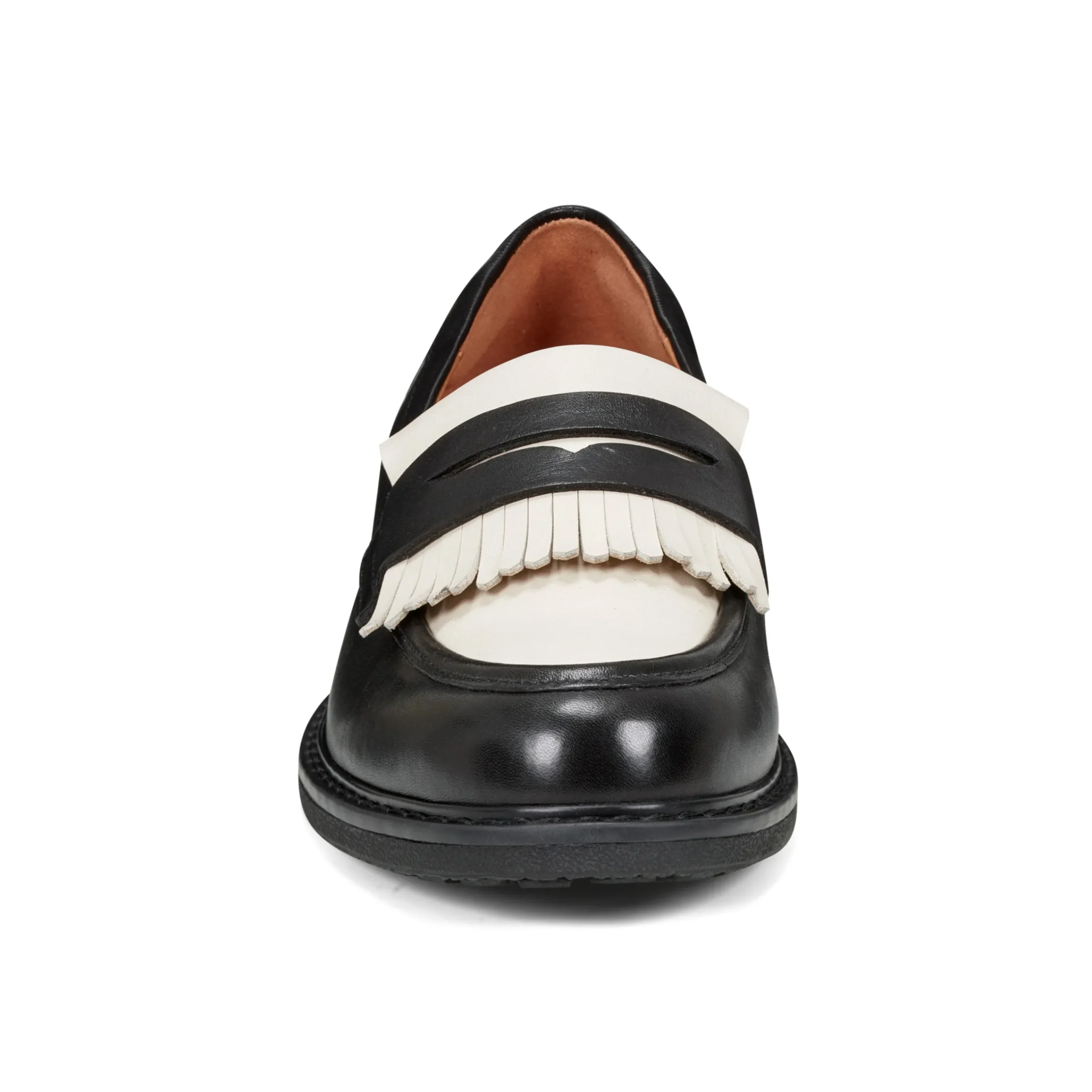 Discount Easy Spirit Jett Penny Loafers Black/IvoryLeather