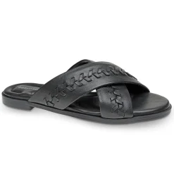 Best Easy Spirit Joella Slide Sandals BlackLeather