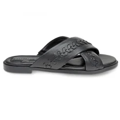 Best Easy Spirit Joella Slide Sandals BlackLeather