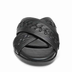 Best Easy Spirit Joella Slide Sandals BlackLeather