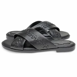 Best Easy Spirit Joella Slide Sandals BlackLeather