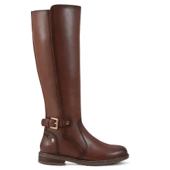 Best Easy Spirit Juana Block Heel Casual Boots MediumBrownLeather