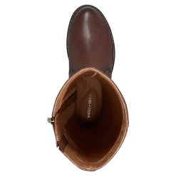Best Easy Spirit Juana Block Heel Casual Boots MediumBrownLeather