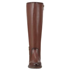 Best Easy Spirit Juana Block Heel Casual Boots MediumBrownLeather