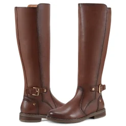 Best Easy Spirit Juana Block Heel Casual Boots MediumBrownLeather