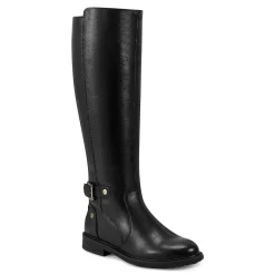 Easy Spirit Juana Block Heel Casual Boots BlackLeather