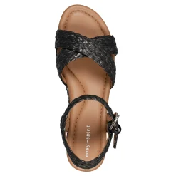 Outlet Easy Spirit Karissa Espadrille Sandals BlackRaffia