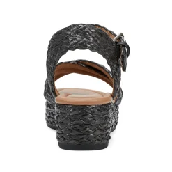 Outlet Easy Spirit Karissa Espadrille Sandals BlackRaffia