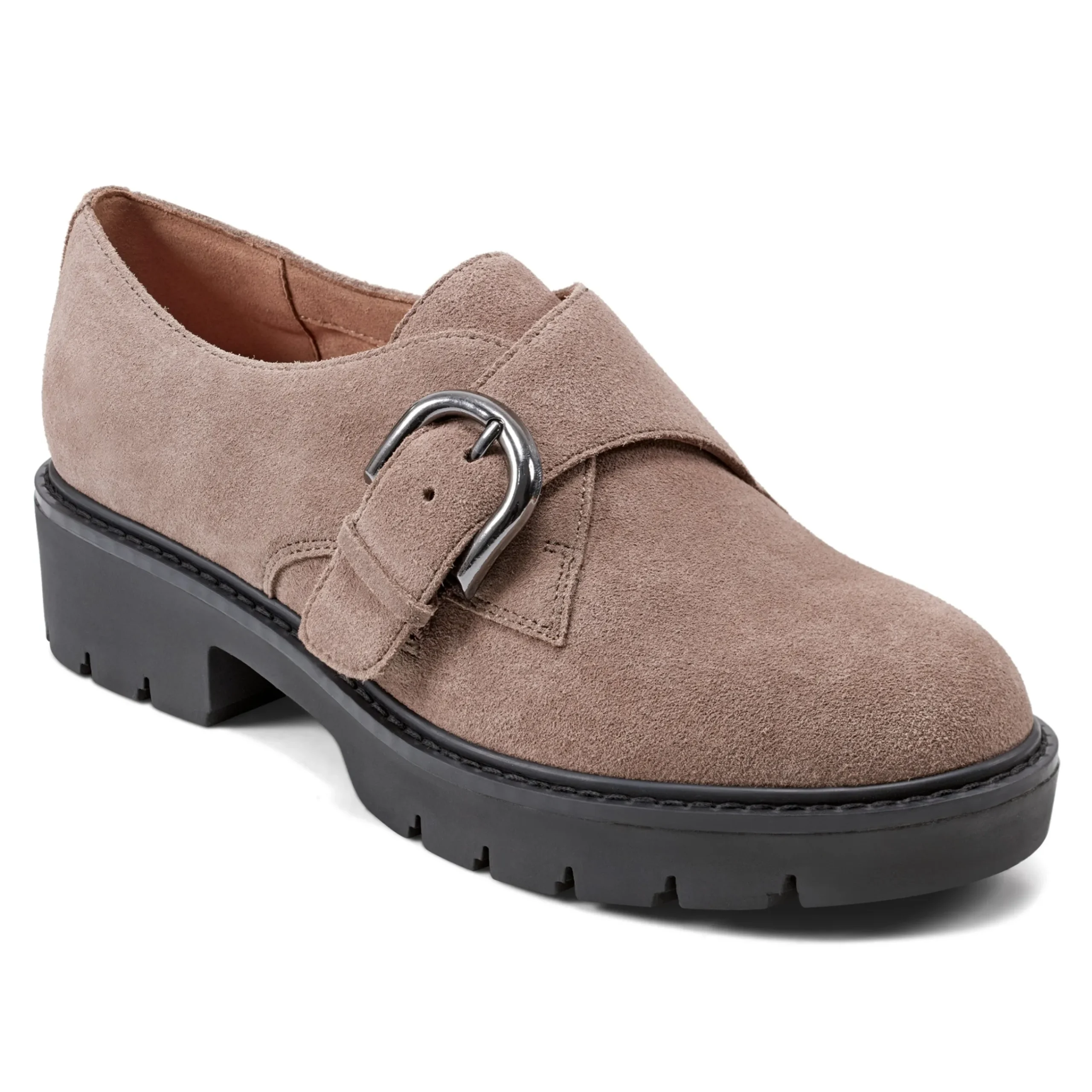 Best Easy Spirit Kasen Lug Sole Loafers TaupeSuede