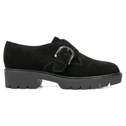 Online Easy Spirit Kasen Lug Sole Loafers BlackSuede