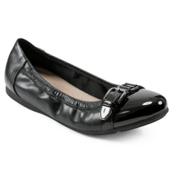 Discount Easy Spirit Kenna Ballet Flats BlackLeather