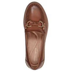 Easy Spirit Kinndle Lug Sole Casual Loafers BrownLeather