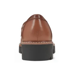 Easy Spirit Kinndle Lug Sole Casual Loafers BrownLeather