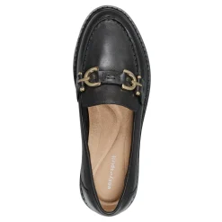 Best Easy Spirit Kinndle Lug Sole Casual Loafers BlackLeather