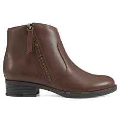 Outlet Easy Spirit Lacy Ankle Booties BrownLeather