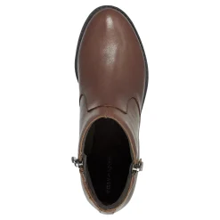 Outlet Easy Spirit Lacy Ankle Booties BrownLeather