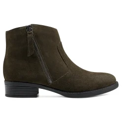 Hot Easy Spirit Lacy Ankle Booties OliveSuede