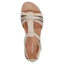 Outlet Easy Spirit Leia Adjustable Ankle Strap Sandals LigthNatural