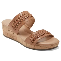 Online Easy Spirit Lillia Platform Wedge Sandals BrownLeather