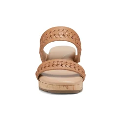 Online Easy Spirit Lillia Platform Wedge Sandals BrownLeather