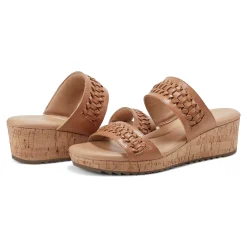 Online Easy Spirit Lillia Platform Wedge Sandals BrownLeather
