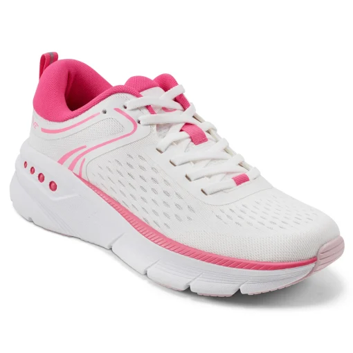 Outlet Easy Spirit Limited Edition Maxine EMOVE Walking Shoes White/Pink