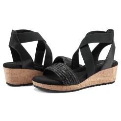 Best Easy Spirit Lorena Wedge Sandals Black