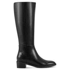 Discount Easy Spirit Loretta Block Heel Casual Boots BlackLeather
