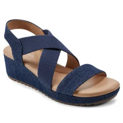 Easy Spirit Lucille Platform Wedge Sandals Denim