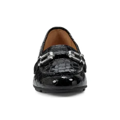 New Easy Spirit Megan Casual Loafers BlackPatentCroco