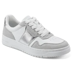 Clearance Easy Spirit Merci Lace Up Sneakers White/Silver