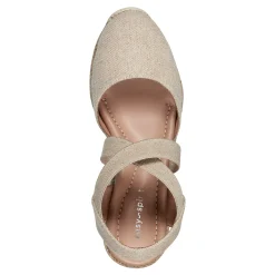 Sale Easy Spirit Meza Espadrille Wedge Sandals NaturalMetallic
